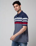 Cole Interlock Stripe Polo Shirt Men