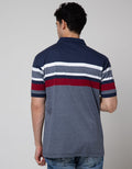 Cole Interlock Stripe Polo Shirt Men