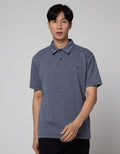 Cole Short Sleeve Polo Shirt Stripe Interlock Jaquard