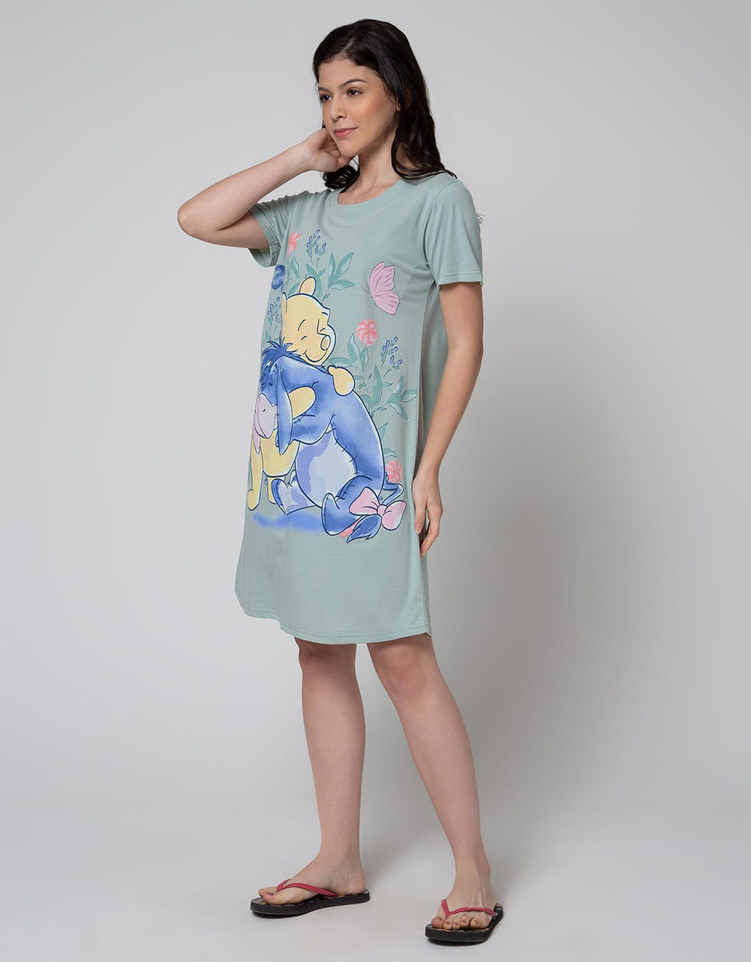 Disney Hug Eeyore Short Sleeve Midi Dress