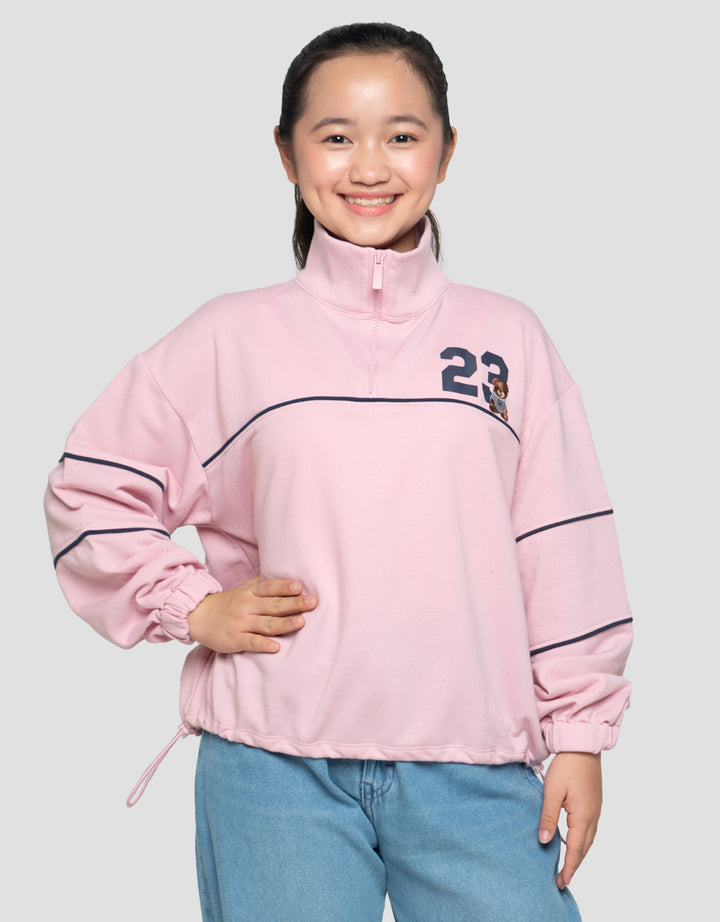 NEVADA ZIPPER PIPING SWEATER ANAK PEREMPUAN