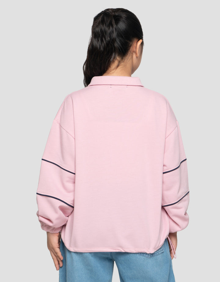 NEVADA ZIPPER PIPING SWEATER ANAK PEREMPUAN