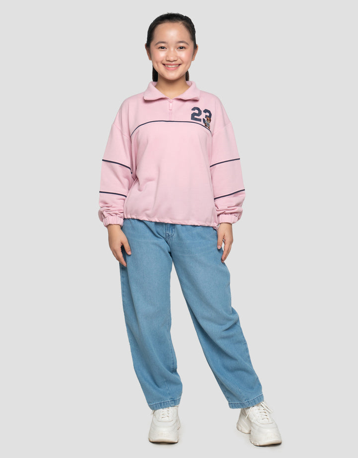 NEVADA ZIPPER PIPING SWEATER ANAK PEREMPUAN