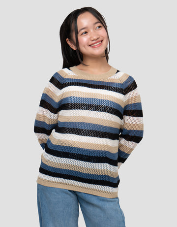 NEVADA BIG STRIPE SWEATER ANAK PEREMPUAN