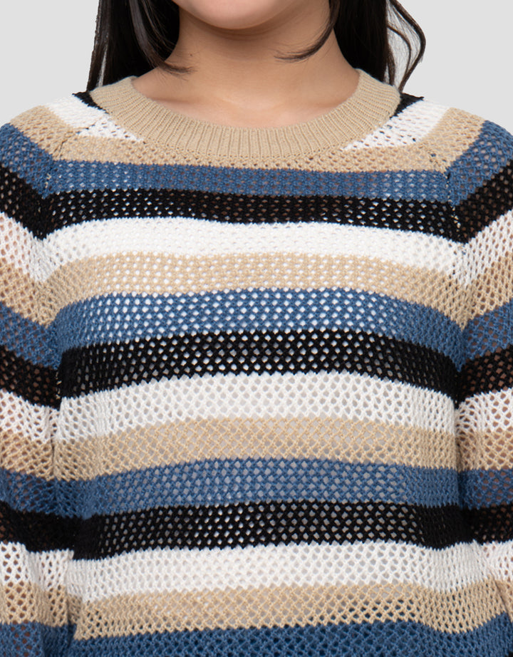 NEVADA BIG STRIPE SWEATER ANAK PEREMPUAN