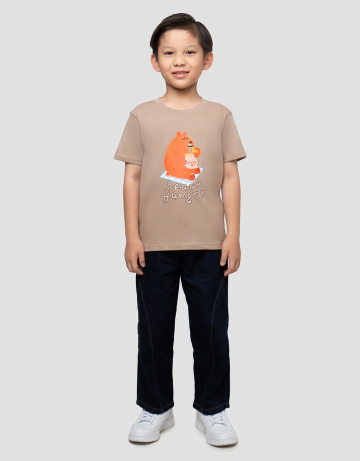 LITTLE M BEAR HUNGRY KAOS ANAK LAKI-LAKI