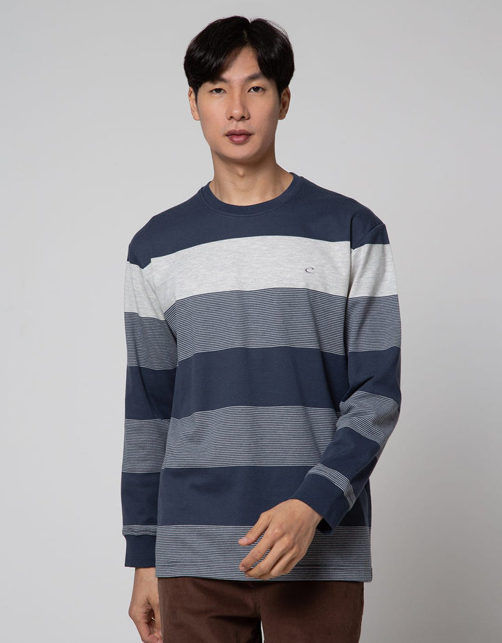 Cole Shoulder Interlock Stripe Sweater