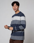 Cole Shoulder Interlock Stripe Sweater