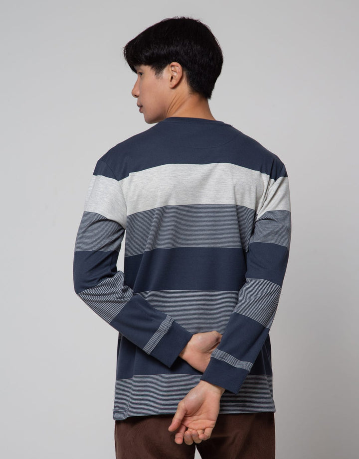 Cole Shoulder Interlock Stripe Sweater