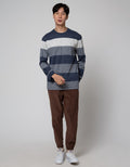 Cole Shoulder Interlock Stripe Sweater