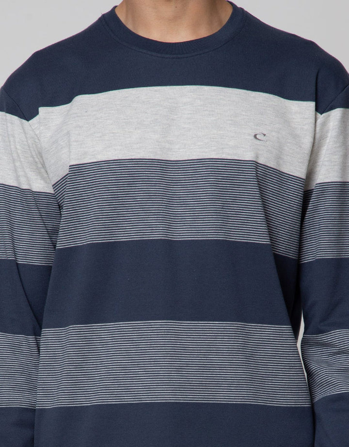 Cole Shoulder Interlock Stripe Sweater