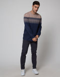 Cole Sweater Interlock Jaquard Stripe