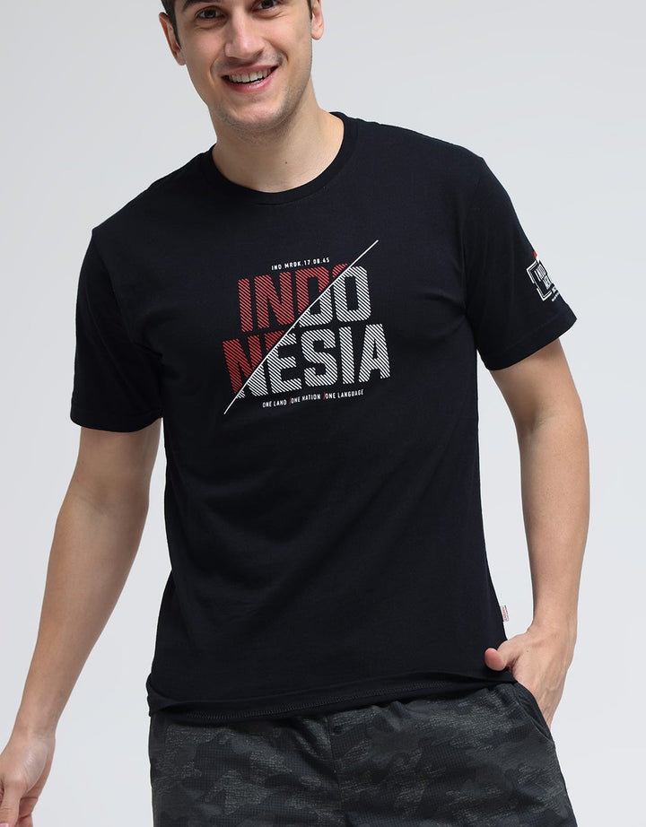 Cardinal Indonesia Wording Print Kaos Pria