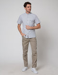 Cardinal Casual Up Collar Kemeja Pria