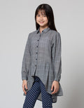 Cardinal Kids Girl Asymmetrical Plaid Shirt