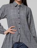 Cardinal Kids Girl Asymmetrical Plaid Shirt