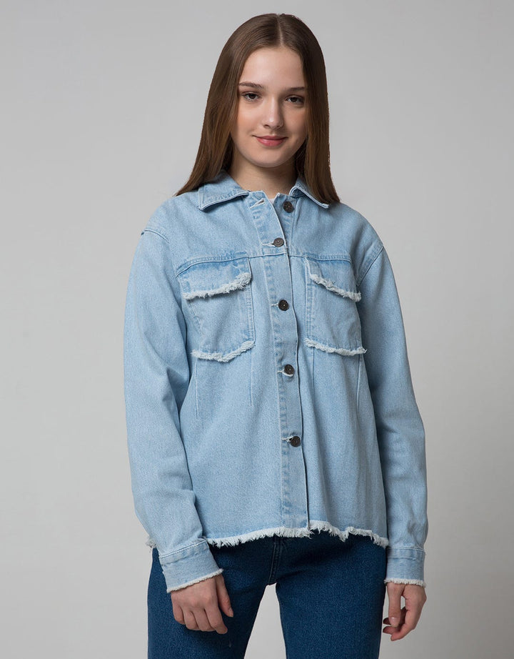Lois Girl Denim Ripped Jaket Wanita