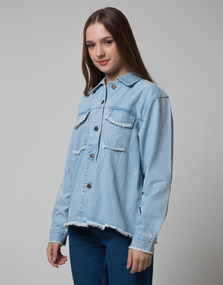 Lois Girl Denim Ripped Jaket Wanita