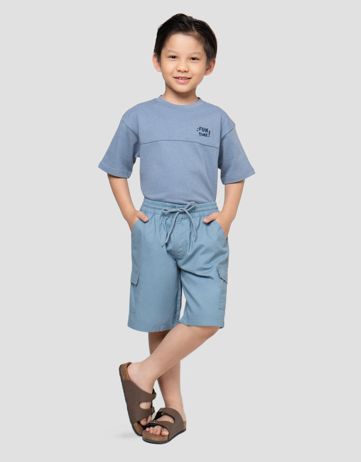LITTLE M POCKET VELCRO CELANA PENDEK ANAK LAKI-LAKI
