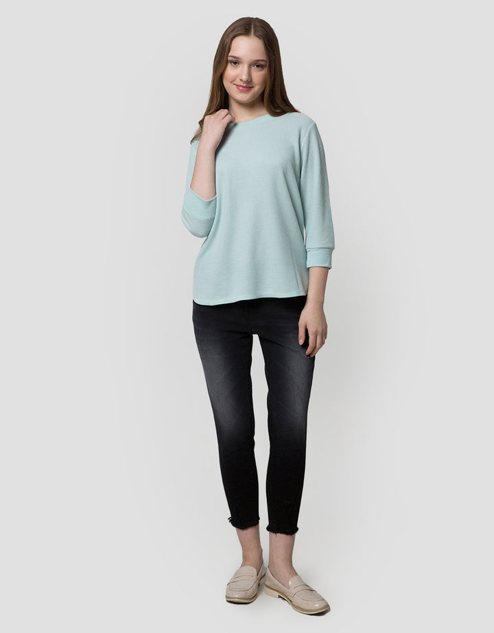 Connexion Waffle Plain Kaos Wanita