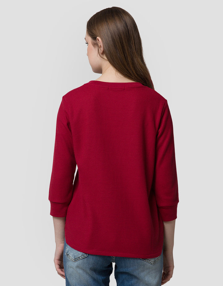 Connexion Waffle Plain Kaos Wanita