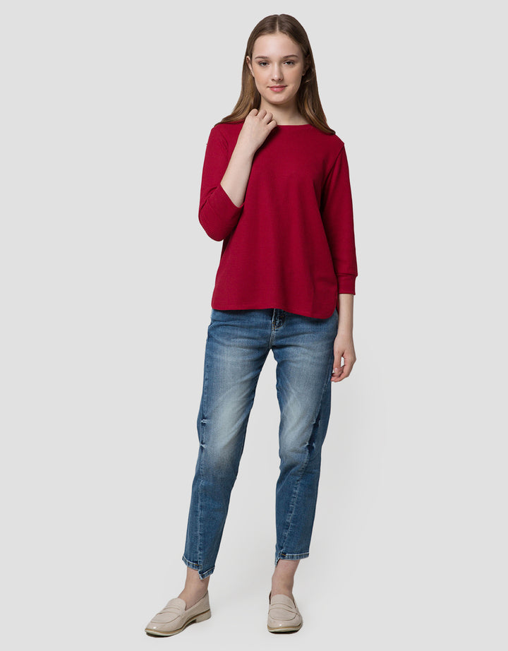Connexion Waffle Plain Kaos Wanita