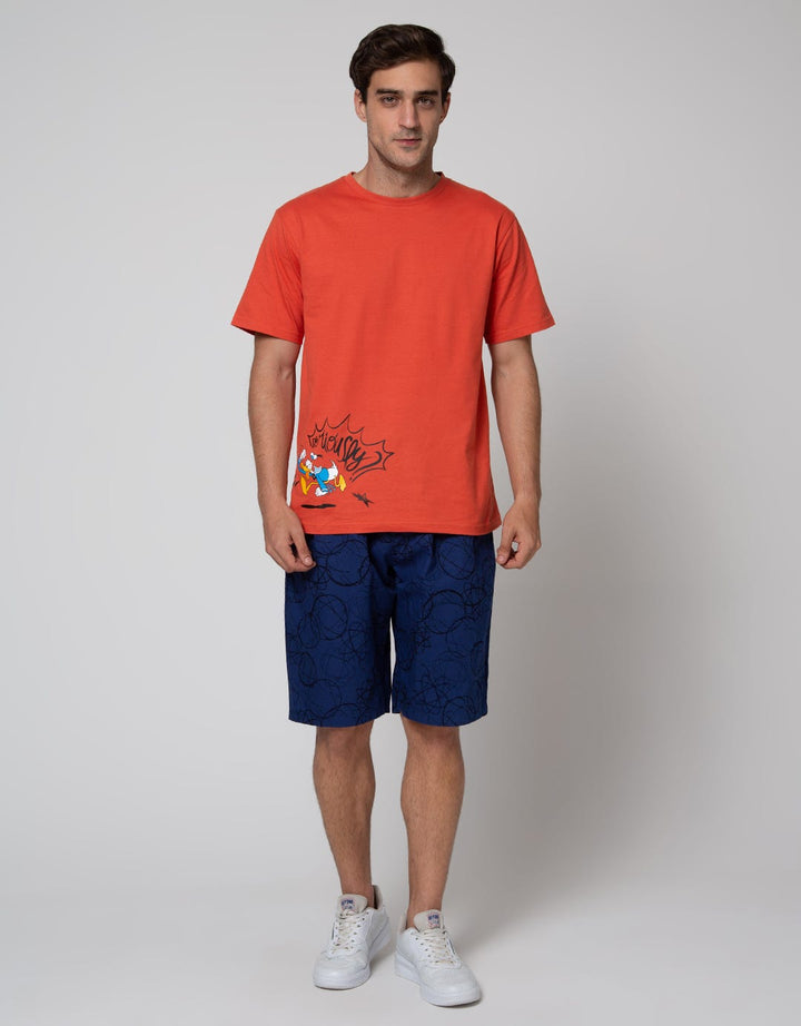 Nevada Short Pants Rib Bottom Print Geometric Circle