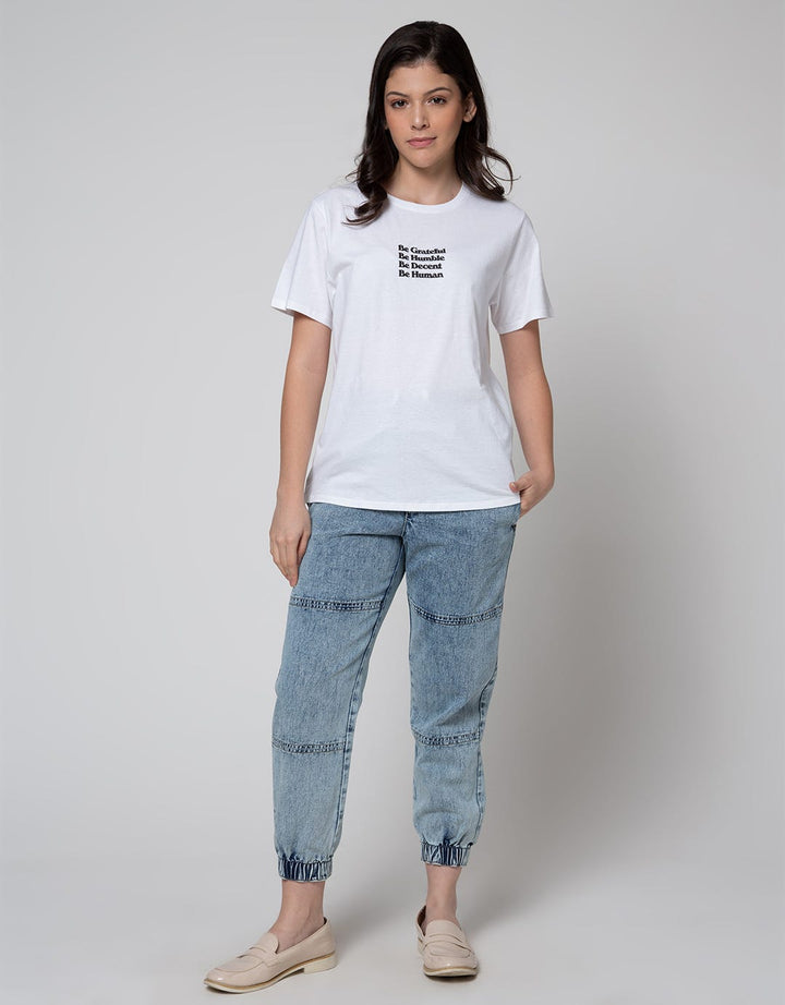 Nevada Balon Cut Sewn Celana Jogger Denim