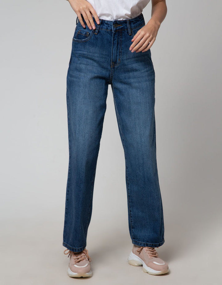 Nevada Straight Bold Celana Denim Wanita