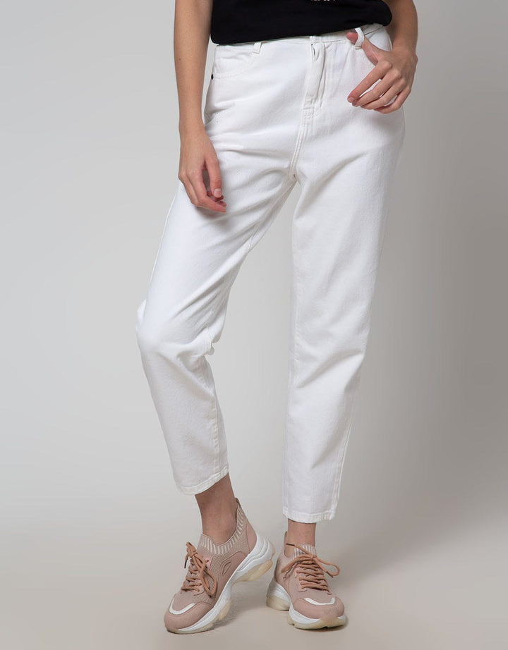 Nevada Denim Long Pants Mom Fit W Side