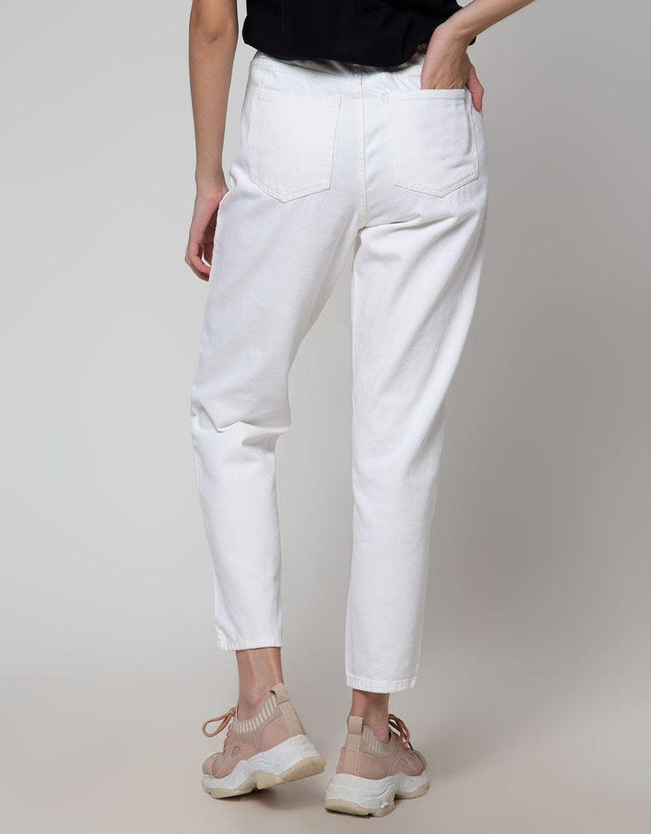 Nevada Denim Long Pants Mom Fit W Side