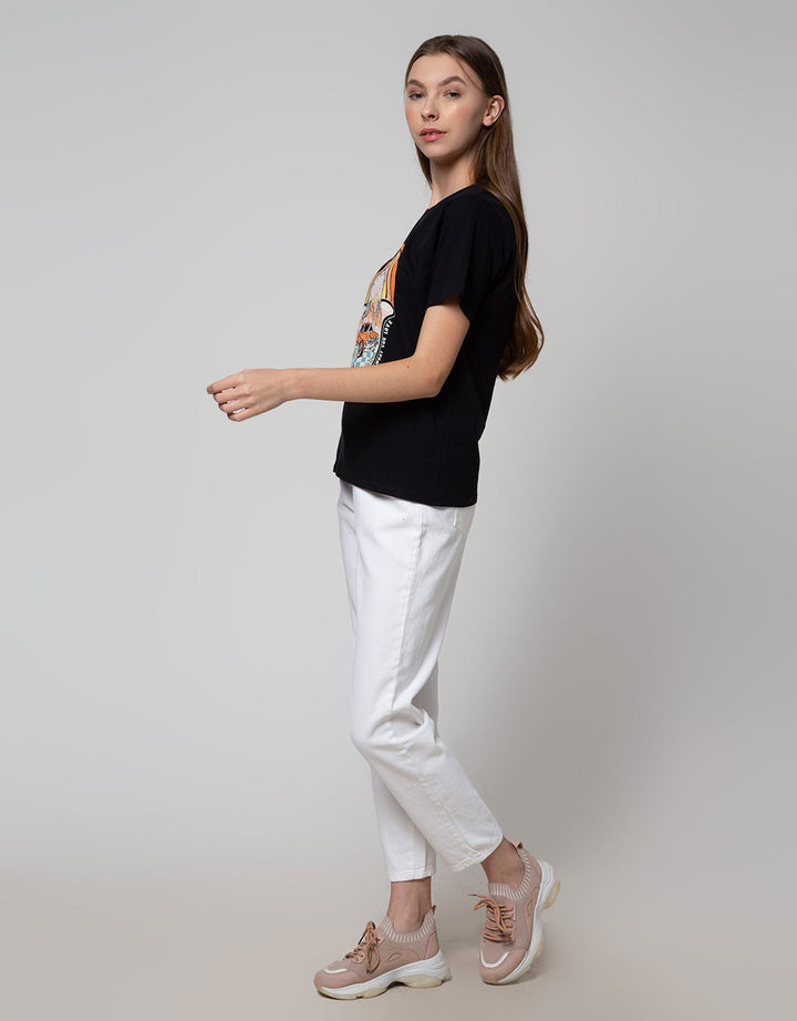 Nevada Denim Long Pants Mom Fit W Side