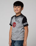 Marvel Short Sleeve T-Shirt Avenger Print Stripe Diagonal