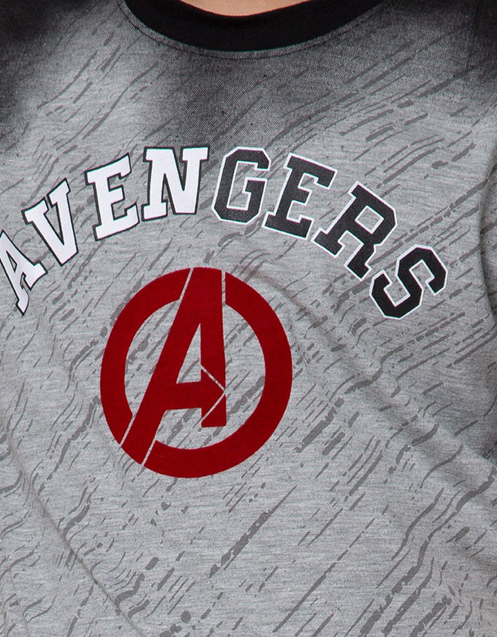 Marvel Short Sleeve T-Shirt Avenger Print Diagonal Stripe