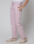 Details Flap Attached Belt Women's Long Pants
