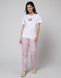 Details Flap Attached Belt Women's Long Pants