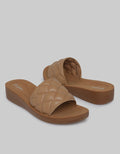 St. Yves Quilted Wedges Sandal Wanita