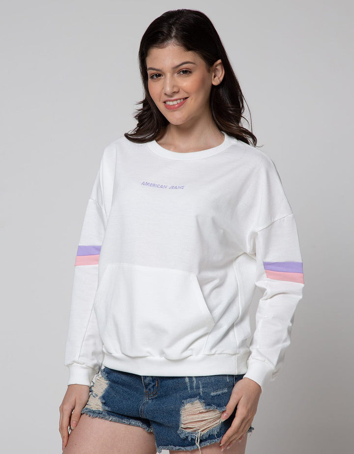 American Jeans Sweatshirt Two Small Stripes