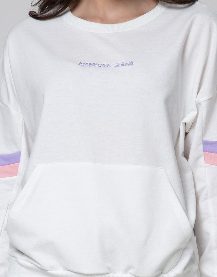 American Jeans Sweatshirt Two Small Stripes