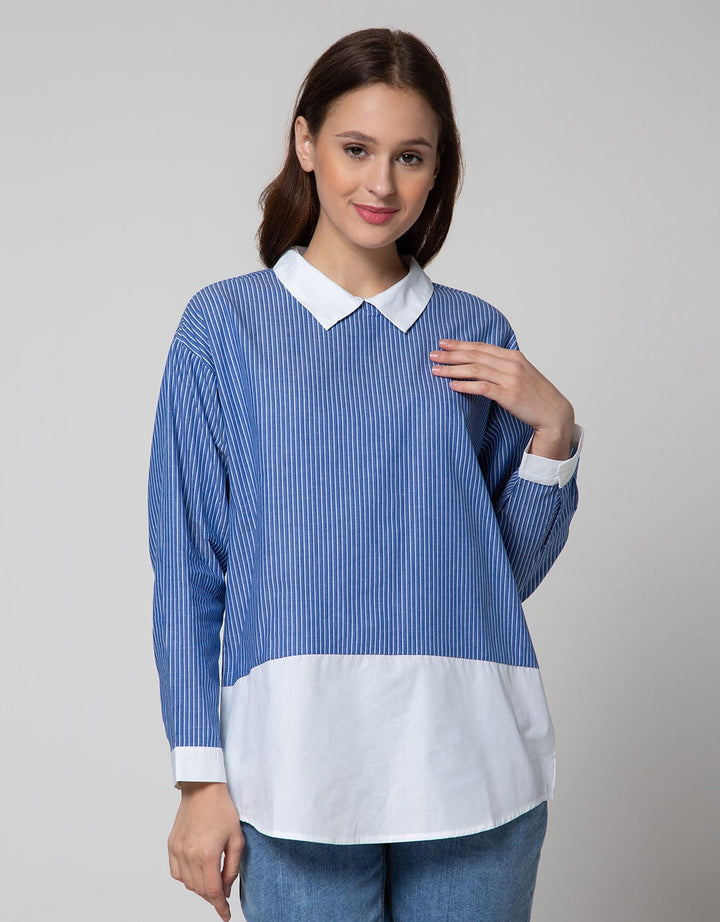 BLOUSE MIX OXFORD SA