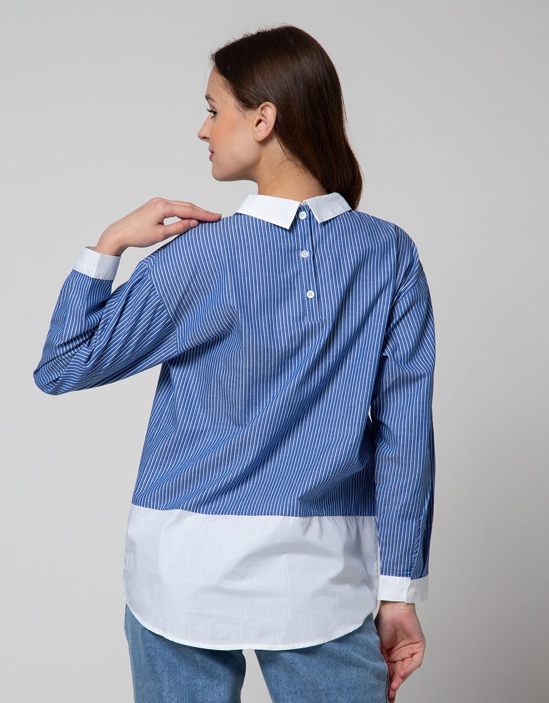 BLOUSE MIX OXFORD SA
