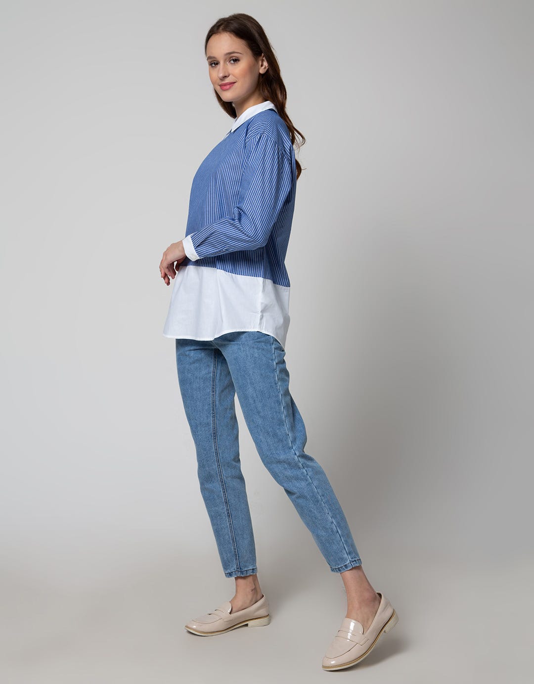 BLOUSE MIX OXFORD SA