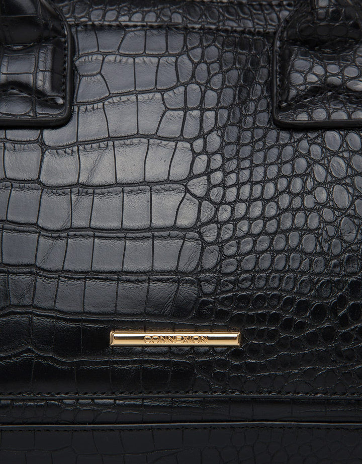 Connexion Crocodile Texture Handbag Wanita