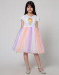 Kidz Too Short Sleeve Midi Dress Dada Unicorn Rok Warna Warni