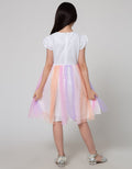 Kidz Too Short Sleeve Midi Dress Dada Unicorn Rok Warna Warni