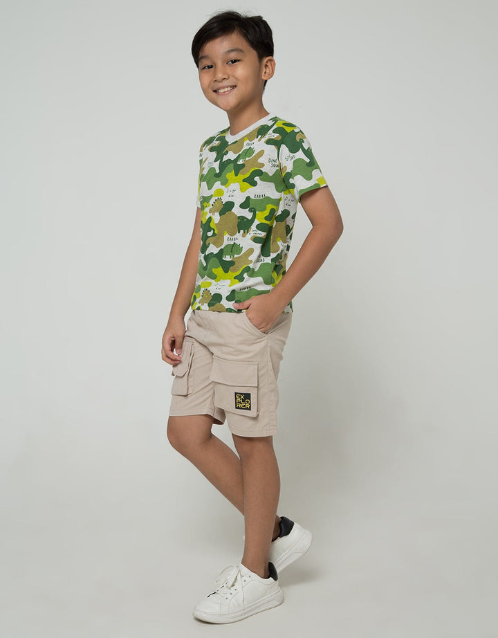 Little M Short Sleeve T-Shirt  Dino Camo