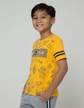 Little M Short Sleeve T-Shirt Robot Aplikasi Bordir Bis