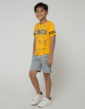 Little M Short Sleeve T-Shirt Robot Aplikasi Bordir Bis