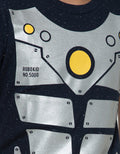 Little M Short Sleeve Galaxy Cloth Robot T-Shirt