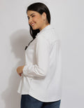 Expand Denim Blouse Basic Wanita
